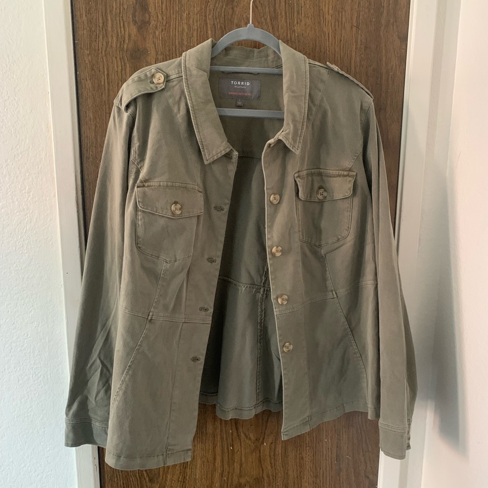 Torrid olive green jacket